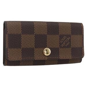 LOUIS VUITTON Damier Ebene Multicles 4 Key Case N62631 LV Auth 160340V